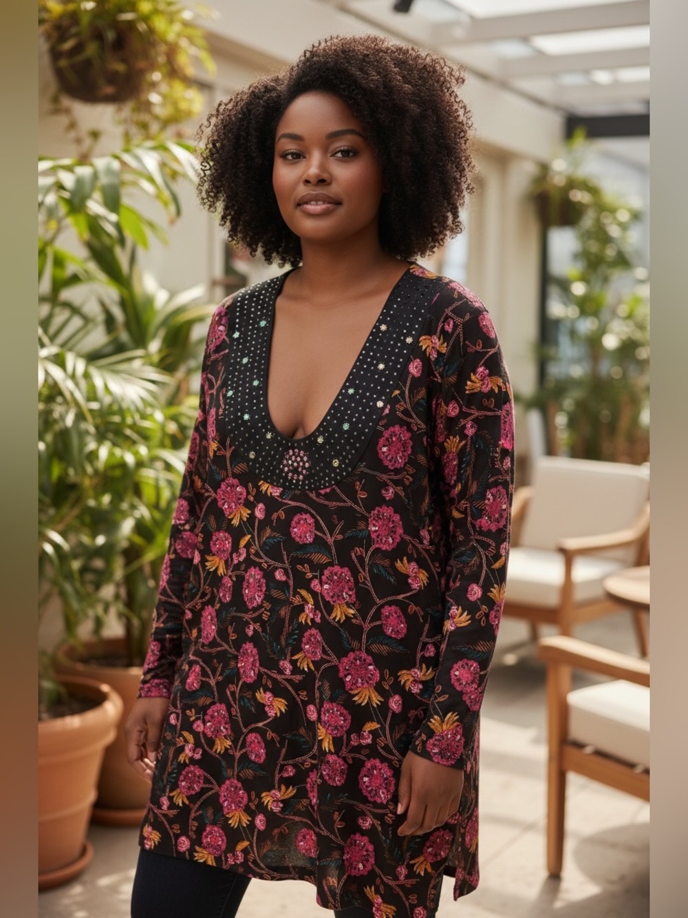 NWT Diane Von Furstenberg Vintage Silk Assets 100% Silk Tunic Top Size 2X